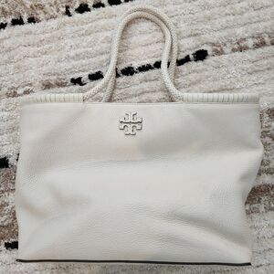 Tory Burch White Leather Tote